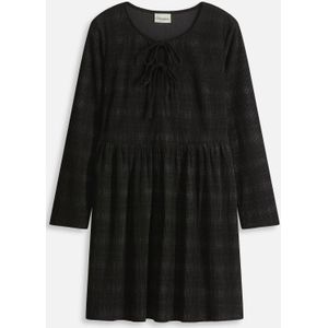 Korte corduroy jurk met ruitjespatroon