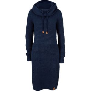 Gebreide jurk met sjaalkraag