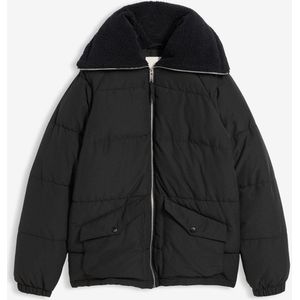 Gewatteerde jas met teddykraag