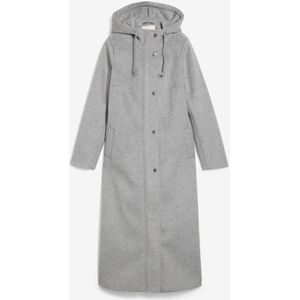 Lange jas in wollen look, maxilengte