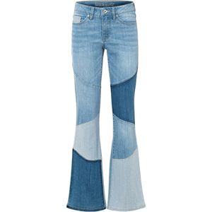 Flared jeans met patchwork