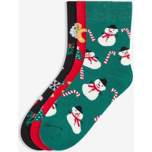 Kerstsokken met biologisch katoen (6 paar)