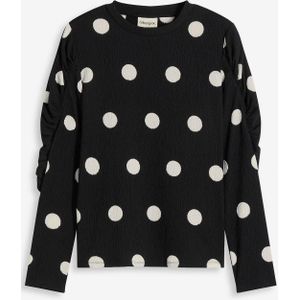 Longsleeve van gestructureerde crêpe