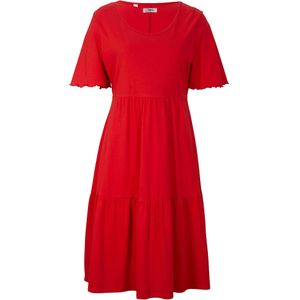 Knielange strokenjurk van katoen