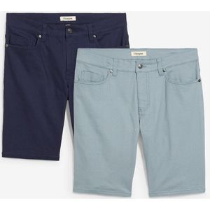 Regular fit stretch bermuda (set van 2)