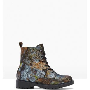 Veterboots met een bloemmotief