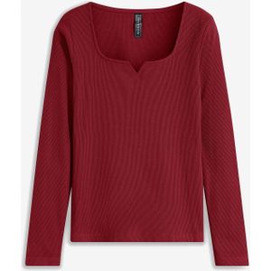 Geribd shirt van biologisch katoen