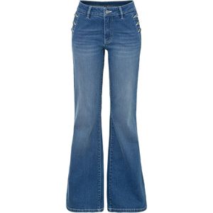 Bootcut jeans mid waist met biologisch katoen