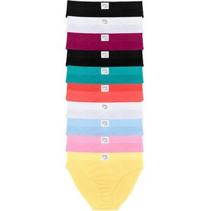 Slip - Set van 10 - Katoen - Hoge Taille