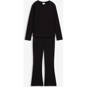 Longsleeve en jersey broek (2-dlg. set)