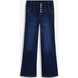 Flared jeans high-waist met gerecycled polyester