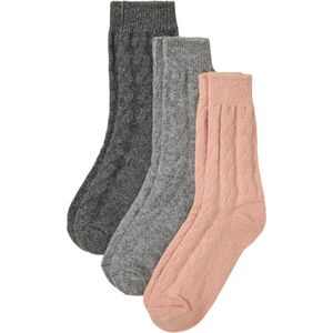 Gebreide sokken (3 paar) met kabelpatroon