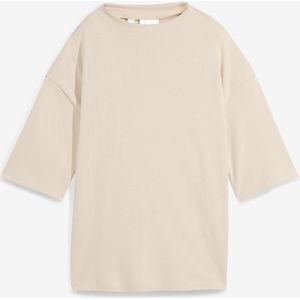 Oversized shirt met opstaande kraag van interlock