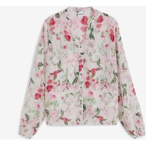 Chiffon blouse met wijde mouwen
