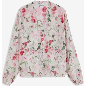 Chiffon blouse met wijde mouwen