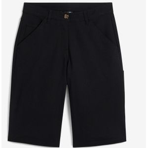 Knielange, katoenen bermuda met utility details