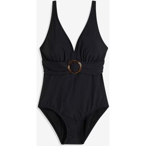 Corrigerend badpak met een V-hals, licht corrigerend