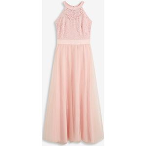 Maxi jurk met kant en een rok van tule