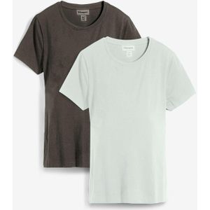 Zwangerschapsshirt / voedingsshirt (set van 2) van biologisch katoen