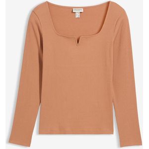 Geribd shirt van biologisch katoen