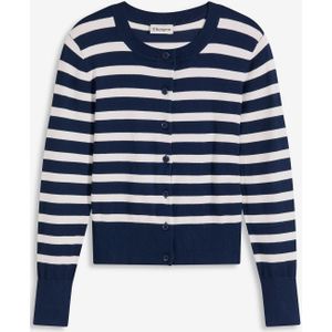 Fijngebreid vest met strepen