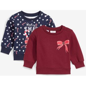 Baby sweater (set van 2) met kerstmotieven
