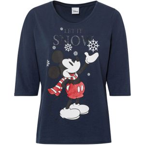 Shirt met Mickey Mouse-print en 3/4 mouwen