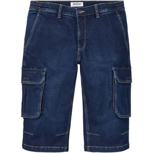 Lange stretch jeans bermuda met comfort fit, regular fit
