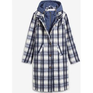 Korte coat met wol, layerlook