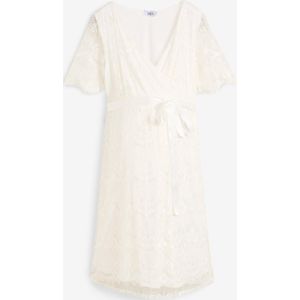 2-in-1 kanten  zwangerschaps-bruidsjurk met borstvoedingsfunctie