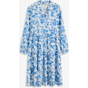 Jurk met Henley kraag van soepele viscose