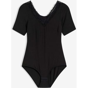 Body van modal met kant en halflange mouwen