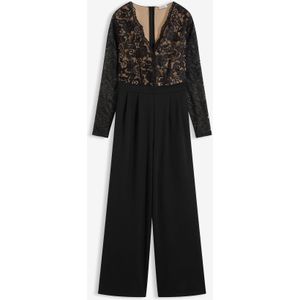 Jersey jumpsuit met kant