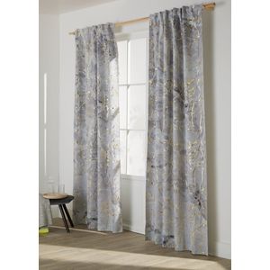 Verduisterend gordijn met glanzende print (1 stuk)
