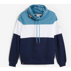 Sweater met gedessineerde kraag van biologisch katoen