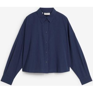 Korte overhemdblouse met zijde