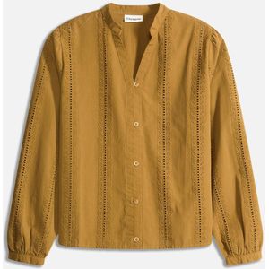 Blouse van katoen met details van kant