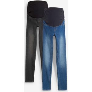 Skinny zwangerschapsjegging met katoen (set van 2)