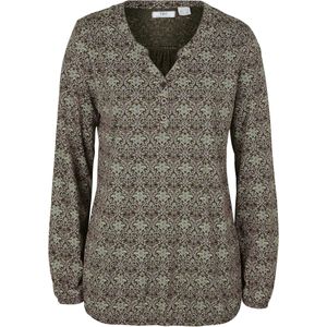 Gedessineerde longsleeve met Henley kraag