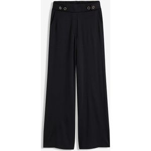 Jersey broek met decoratieve tailleband