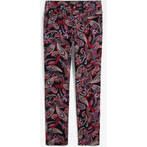 Stretch broek met paisleyprint