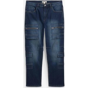 Loose fit cargo jeans, straight