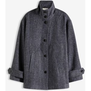 Lange peacoat in wol-look