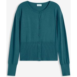 Fijn gebreid vest van soepele viscose