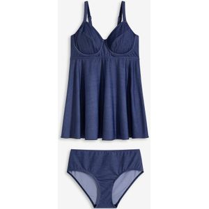 Lange tankini in jeanslook (2-dlg. set)