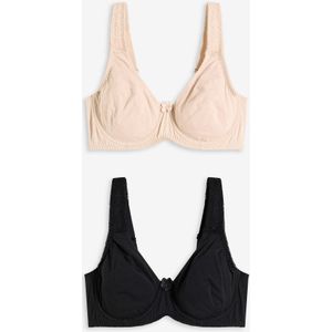 T-shirt bh met beugels en katoen (set van 2)