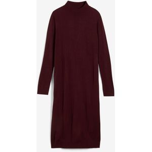 Fijn gebreide jurk met opstaande kraag