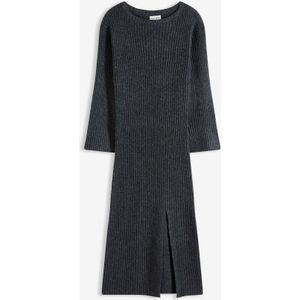 Gebreide jurk met split