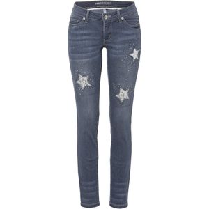 Skinny low waist jeans met sterren