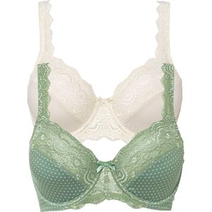 Beugel bh met sierlijk kant (set van 2)